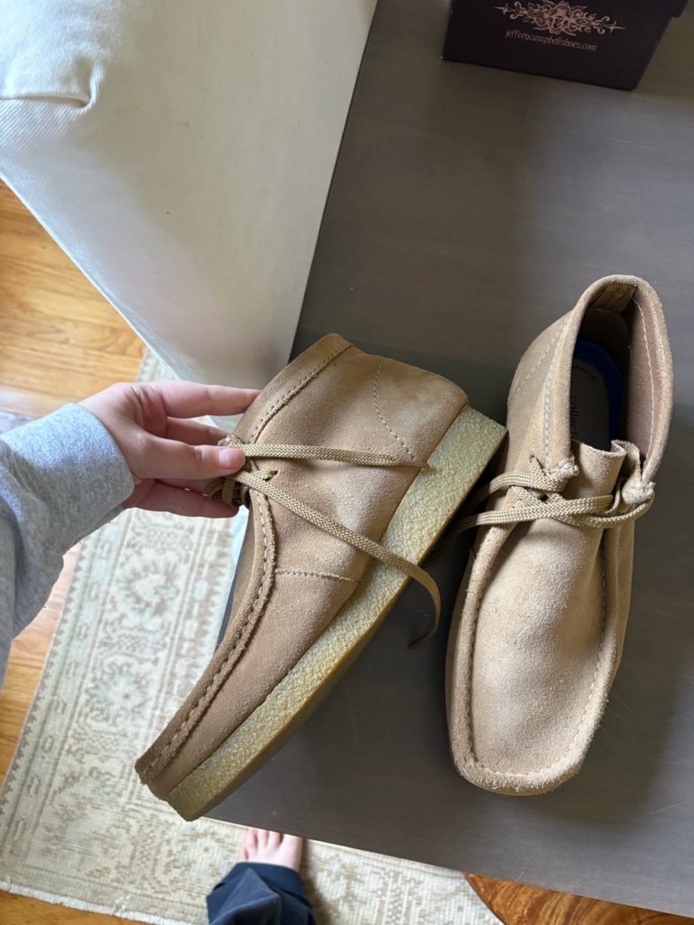 Clarks Wallabee Boot in Tan Suede